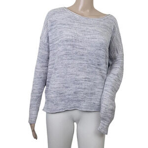 Hollister Gray Scoop Neck Knit Sweater Long Sleeve S